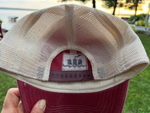 Load image into Gallery viewer, Norway Bay trucker hat - washed pigment dyed - maroon &amp; stone