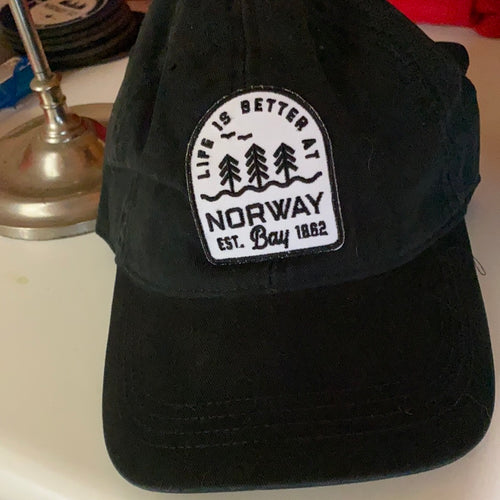 BLACK LIFE IS BETTER COTTON DAD CAP - with sewn-on patch